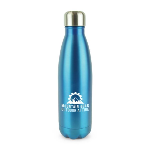 500ml Vacuum Bottle Individual Names cyan | Metal bottles | Bulk printed bottles | Printed water bottles UK | Eco Friendly | UK manufactured | Biodegradable | Water bottles with my logo | Water bottles with school logo