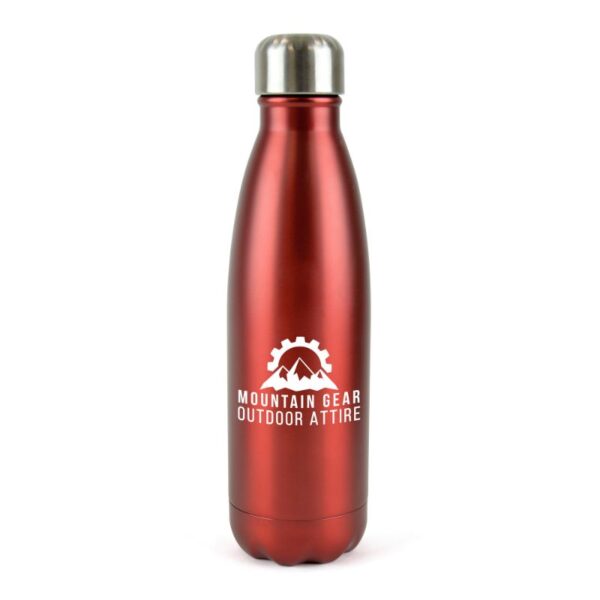 500ml Vacuum Bottle Individual Names red | Metal bottles | Bulk printed bottles | Printed water bottles UK | Eco Friendly | UK manufactured | Biodegradable | Water bottles with my logo | Water bottles with school logo