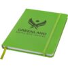 A5 Budget Spectrum Mole Notebook lime green | Bespoke Notebooks | Notepads with my logo | Printed notebooks UK | Full colour notebooks | Embossed notebooks | Bulk printed notepads | bulk branded notebooks