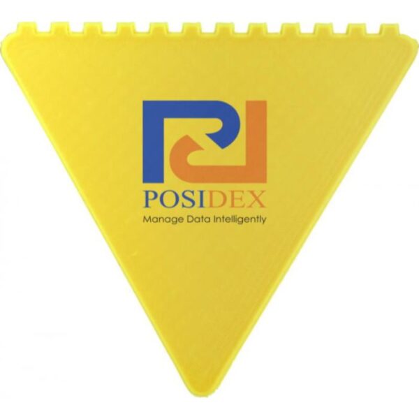 Budget Triangular Ice Scraper yellow | Promotional merchandise | Branded Merchandise | Printed Products