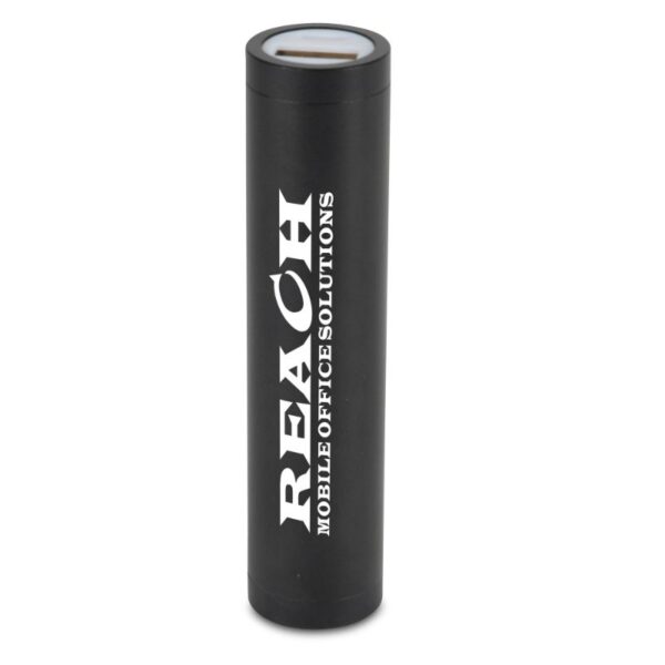 Cylinder Power Bank black | Promotional merchandise | Branded Merchandise | Printed Products
