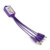 Multi 3 in 1 Cable purple | Promotional merchandise | Branded Merchandise | Printed Products