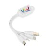 Multi 3 in 1 Cable white | Promotional merchandise | Branded Merchandise | Printed Products