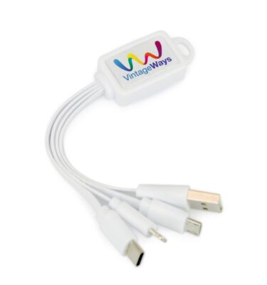 Multi 3 in 1 Cable white | Promotional merchandise | Branded Merchandise | Printed Products