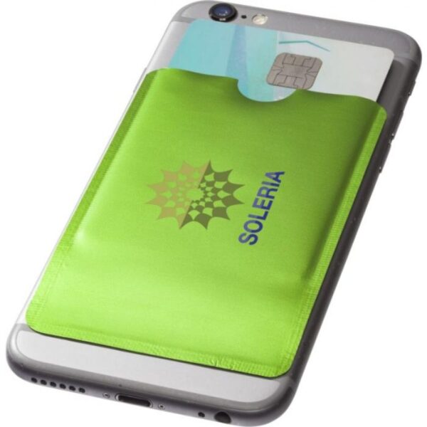 RFID smartphone card wallet lime | Promotional merchandise | Branded Merchandise | Printed Products | anti-scam | contactless fraud