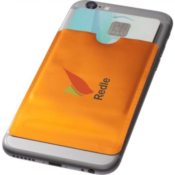RFID smartphone card wallet orange | Promotional merchandise | Branded Merchandise | Printed Products | anti-scam | contactless fraud