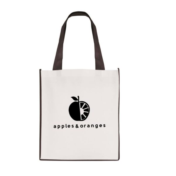 Large Contrast Shopper with Gusset black | Promotional merchandise | Branded Merchandise | Printed Products