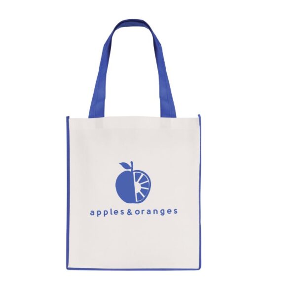 Large Contrast Shopper with Gusset blue | Promotional merchandise | Branded Merchandise | Printed Products
