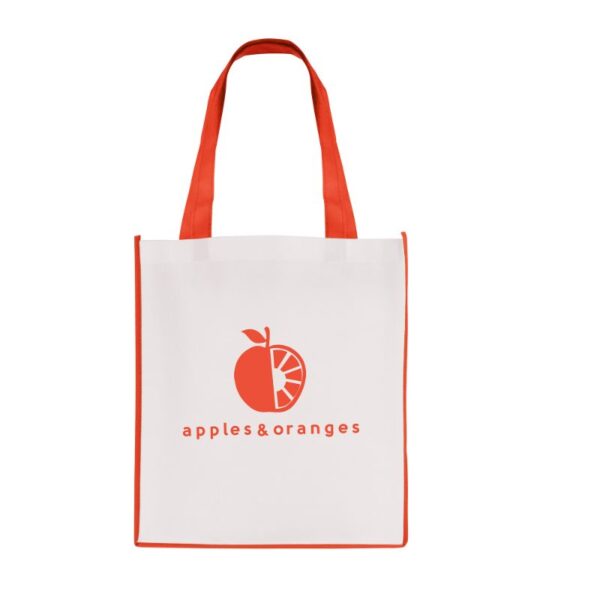 Large Contrast Shopper with Gusset red | Promotional merchandise | Branded Merchandise | Printed Products