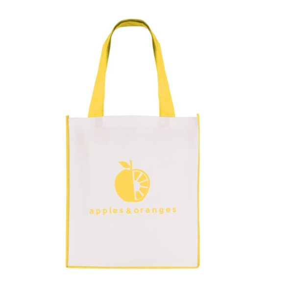Large Contrast Shopper with Gusset yellow | Promotional merchandise | Branded Merchandise | Printed Products