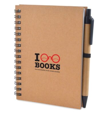 Verno A6 Recycled Wire-Bound Note pad | Eco friendly | Promotional merchandise | Branded Merchandise | Printed Products | Bespoke Notebooks | Bespoke Notepads | Notepads with my logo | Printed notebooks UK | Full colour notebooks | Embossed notebooks | Bulk printed notepads | bulk branded notebooks