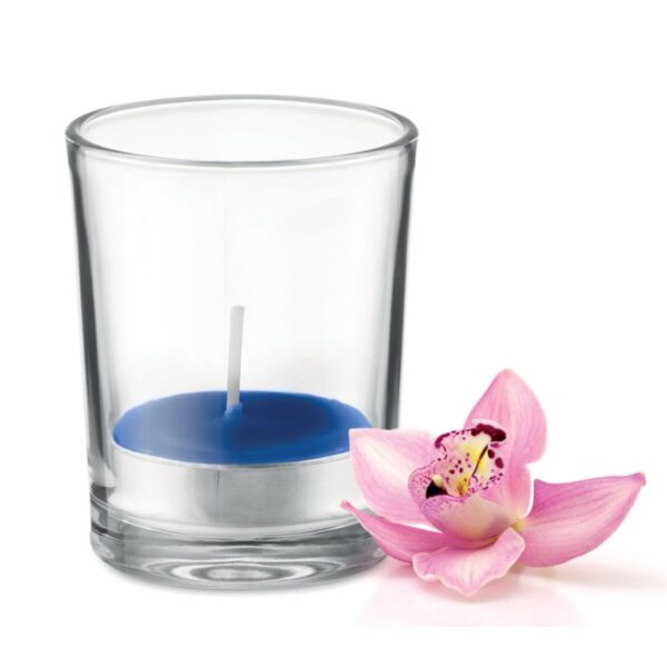 Small Tea Light Candle royal blue | Promotional merchandise | Branded Merchandise | Printed Products | Candles with logo | Printed candles UK | Bulk printed candles | Candles with my logo | Cheap branded candles | Bespoke candles