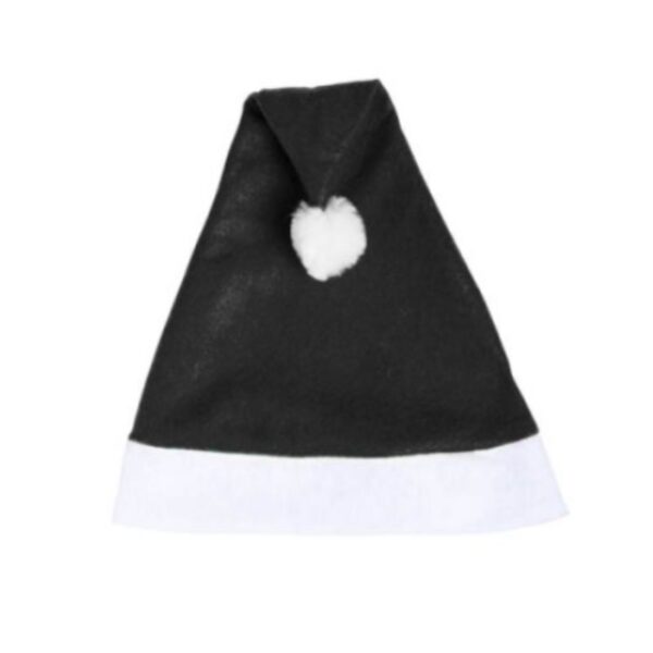 Budget Santa Hat black | Promotional merchandise | Branded Merchandise | Printed Products | Christmas gift items | Promotional Christmas merchandise | Printed Christmas UK | Bulk Printed Christmas gifts UK | Christmas Hats Printed