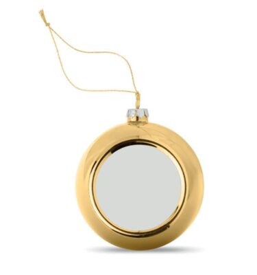 Domed Christmas Bauble gold | Promotional merchandise | Branded Merchandise | Printed Products | Christmas gift items | Promotional Christmas merchandise | Printed Christmas UK | Bulk Printed Christmas gifts UK | Christmas Bauble Printed