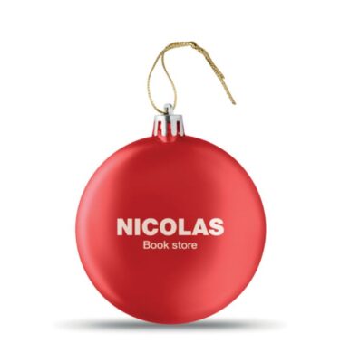 Flat Christmas Bauble red | Promotional merchandise | Branded Merchandise | Printed Products | Christmas gift items | Promotional Christmas merchandise | Printed Christmas UK | Bulk Printed Christmas gifts UK | Christmas Bauble Printed